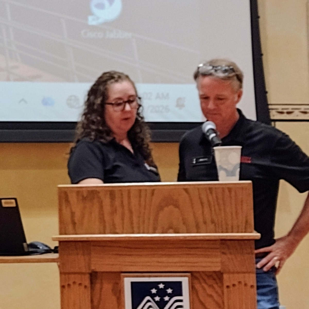 Becky Shelton, Brad Jones, and state representative for Skeletal Pathology presentation